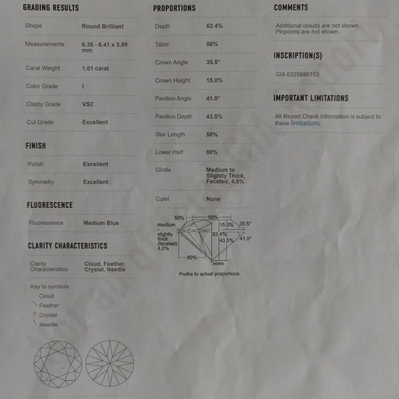 1.01 Carat solitaire ring with platinum band - Picture 2 of 2